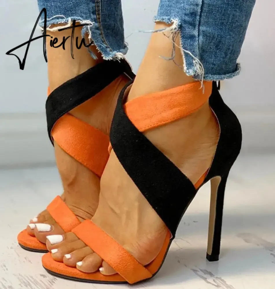 Aiertu High Heels Women Shoes Sandals Transparent Sexy Snake-Shaped Women Sandals Design Stiletto Heel Gladiator Pumps Women Shoes