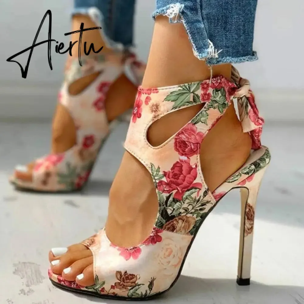 Aiertu High Heels Women Shoes Sandals Transparent Sexy Snake-Shaped Women Sandals Design Stiletto Heel Gladiator Pumps Women Shoes