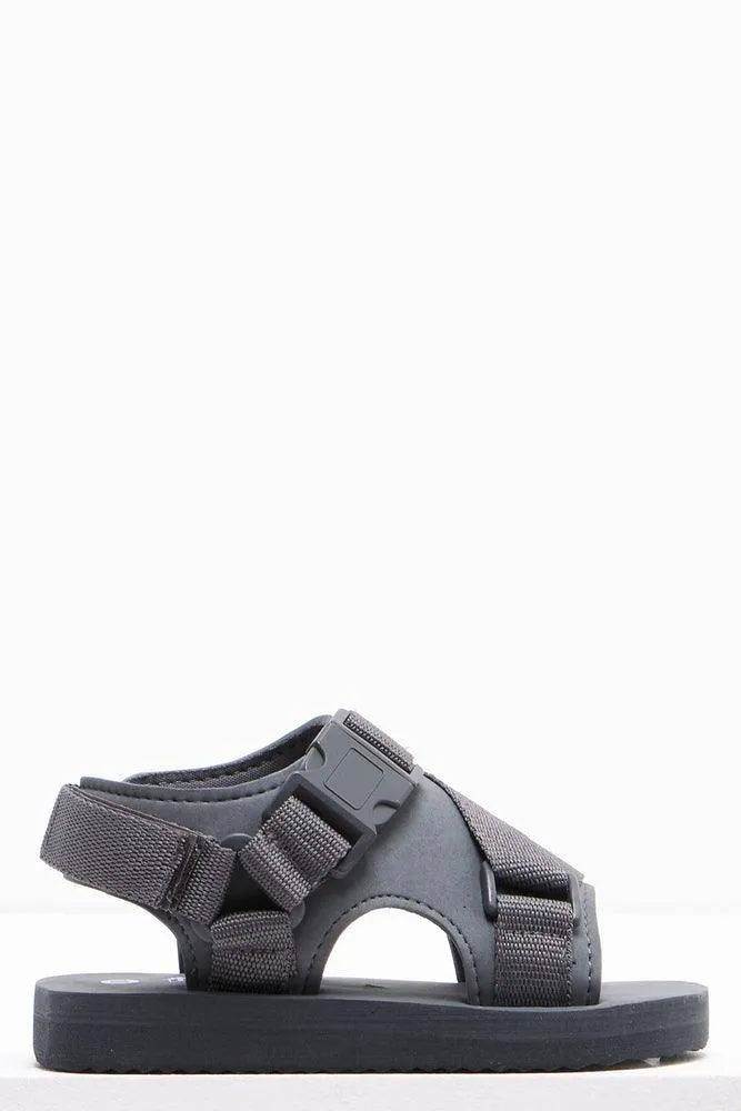 Buckle Sport Sandal Dark Grey