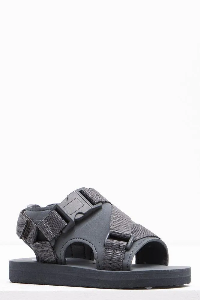 Buckle Sport Sandal Dark Grey