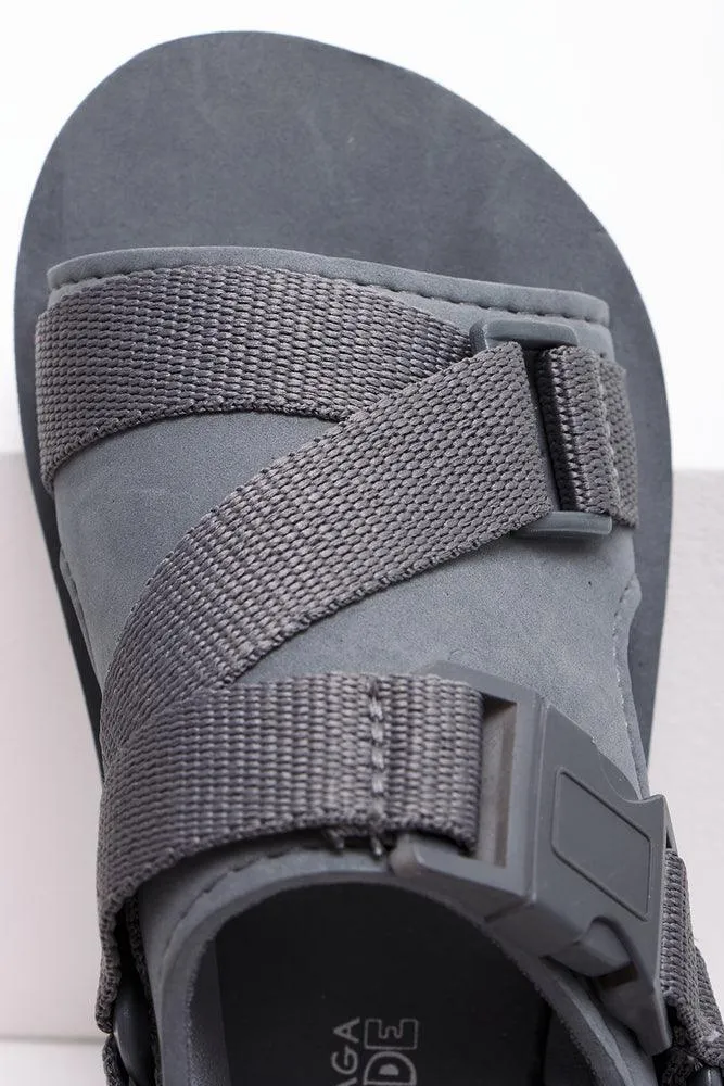Buckle Sport Sandal Dark Grey