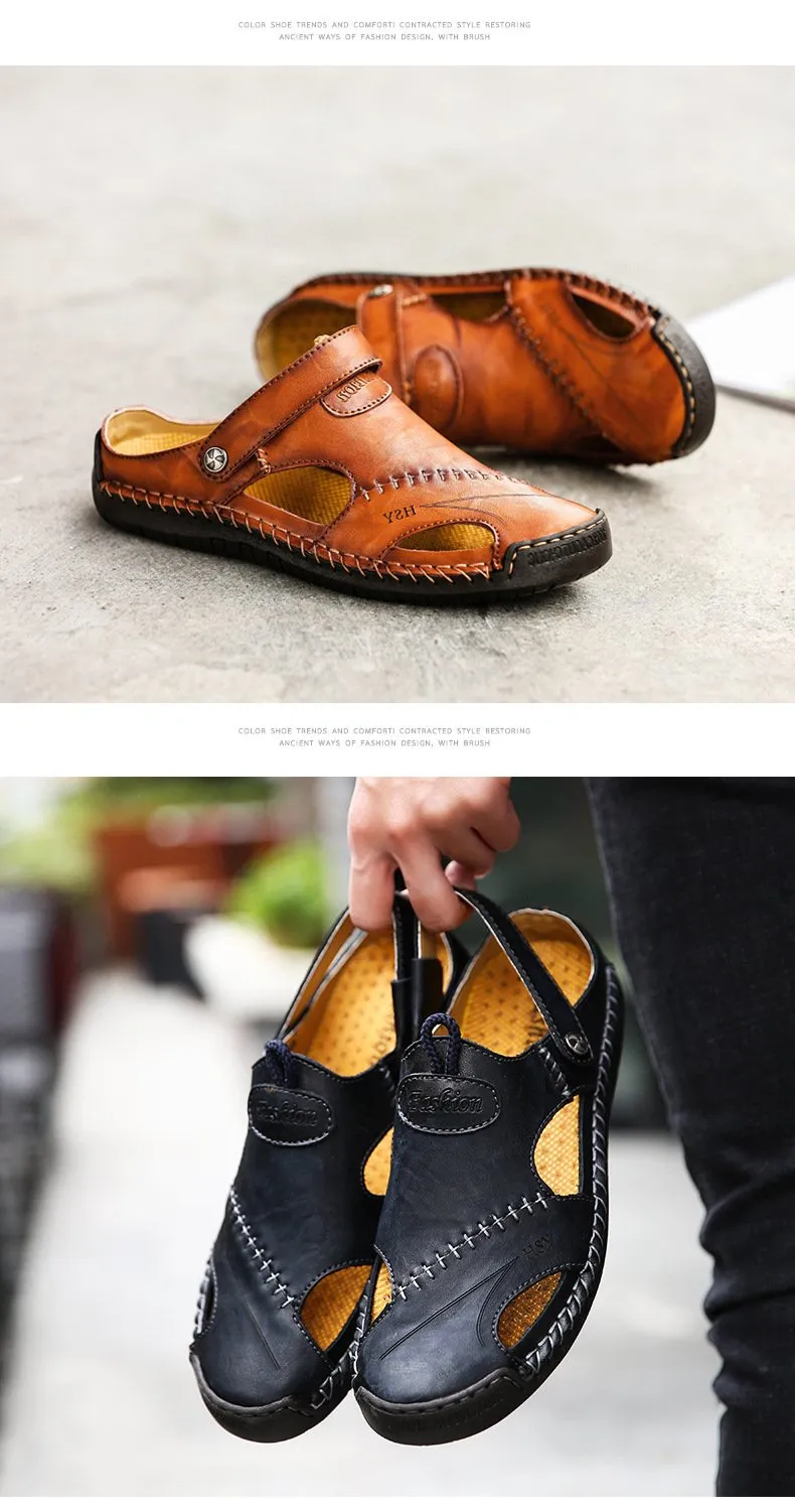 Men's Genuine Leather Beach Sandals 67807997YM